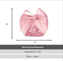 Load image into Gallery viewer, Secure - Luxurious Satin Sleep Turban Bonnet
