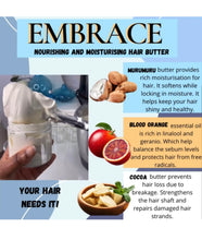 Load image into Gallery viewer, Ingredients of Embrace | Natural Hair Butter for Dry Afro Hair | Full Bloom Beauty
